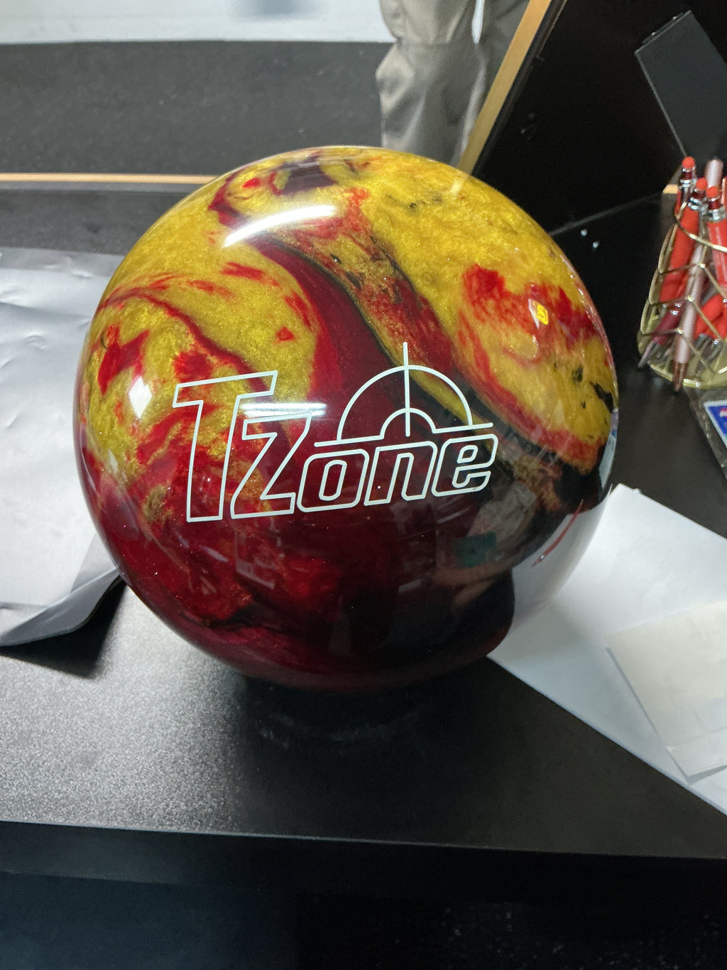 Tzone scarlet gold black
