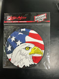 Rubber hammer leather pad US flag eagle