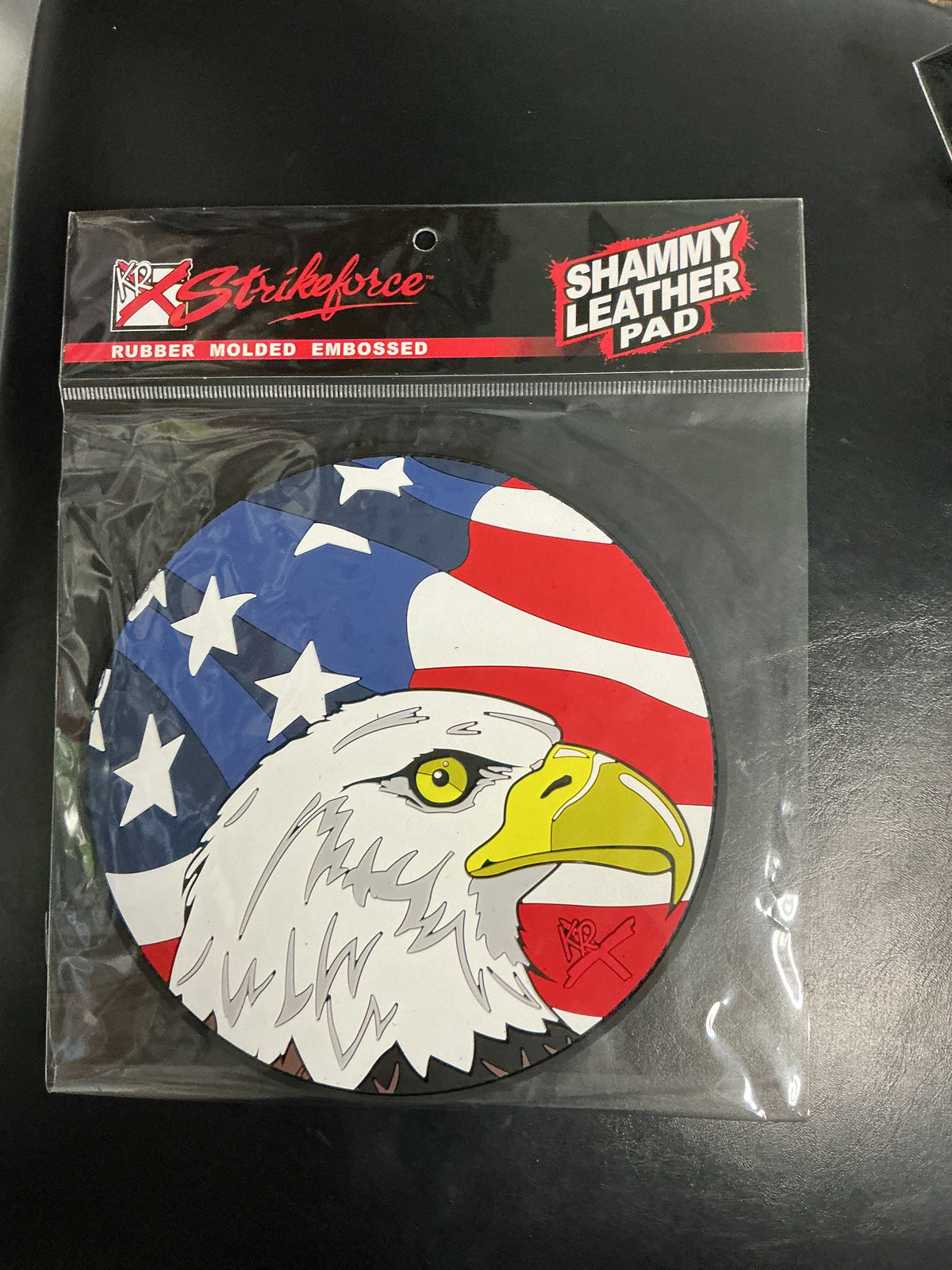 Rubber hammer leather pad US flag eagle