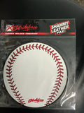 Rubber shammy, leather pad baseball