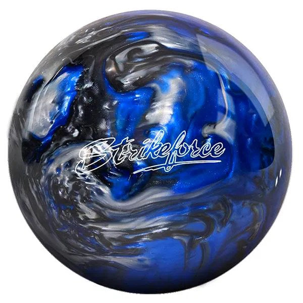 KR Strikeforce Polyester Blue Black Silver Bowling Ball